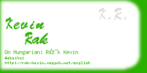 kevin rak business card